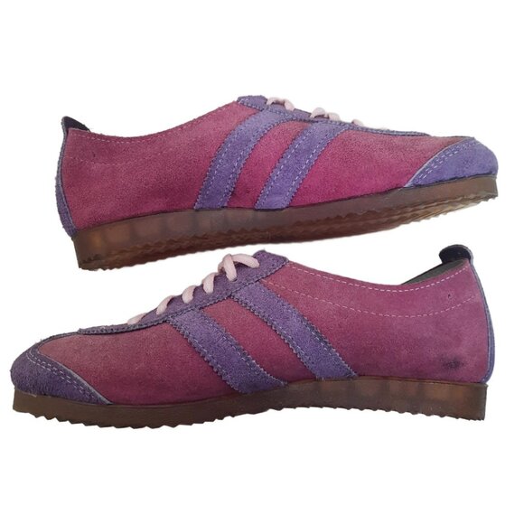 Vintage 80s North Star Womens Sneakers US 6.5 Pink purple Suede Lace Up - Picture 7 of 13